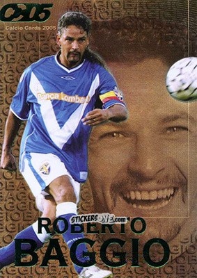 Sticker Roberto Baggio - Calcio Cards 2004-2005 n. TB5 - Panini