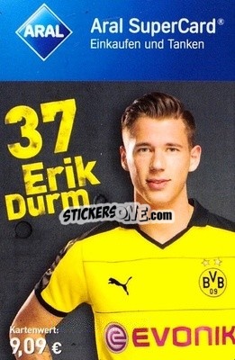 Sticker Erik Durm - BVB Borussia Dortmund 2015-2016
 n. 20 - Aral