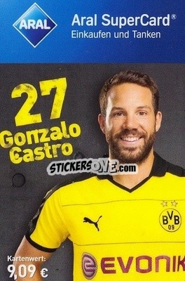 Sticker Gonzalo Castro - BVB Borussia Dortmund 2015-2016
 n. 16 - Aral