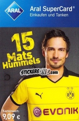 Sticker Mats Hummels - BVB Borussia Dortmund 2015-2016
 n. 9 - Aral