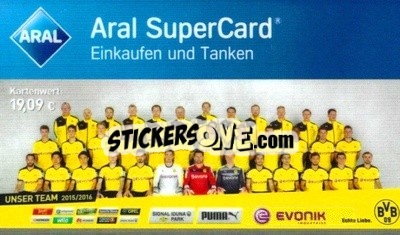 Sticker Team Photo - BVB Borussia Dortmund 2015-2016
 n. 25 - Aral