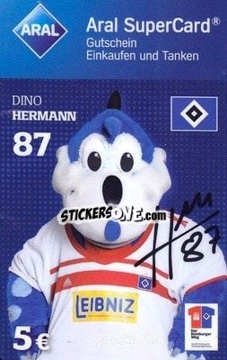 Sticker Dino Hermann - Hamburger SV 2017-2018
 n. 18 - Aral
