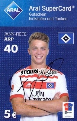 Cromo Jann-Fiete Arp - Hamburger SV 2017-2018
 n. 15 - Aral