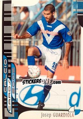 Sticker J. Guardiola - Calcio Cards 2001-2002 n. 18 - Panini
