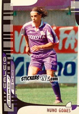 Sticker Nuno Gomes - Calcio Cards 2001-2002 n. 35 - Panini