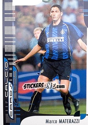 Sticker M. Matrrazzi - Calcio Cards 2001-2002 n. 37 - Panini