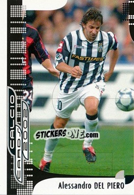 Sticker A. Del Piero - Calcio Cards 2001-2002 n. 48 - Panini