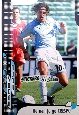 Sticker H. J. Crespo - Calcio Cards 2001-2002 n. 56 - Panini