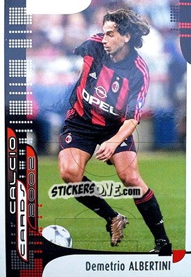 Sticker D. Albertini - Calcio Cards 2001-2002 n. 66 - Panini