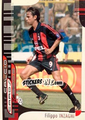Sticker Filippo Inzaghi - Calcio Cards 2001-2002 n. 69 - Panini