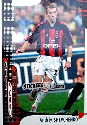 Sticker A. Shevchenko - Calcio Cards 2001-2002 n. 70 - Panini