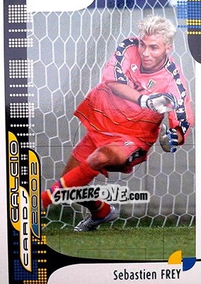 Sticker Sébastien Frey - Calcio Cards 2001-2002 n. 71 - Panini