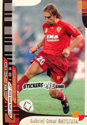 Sticker G. O. Batistuta - Calcio Cards 2001-2002 n. 96 - Panini