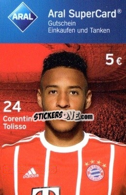 Sticker Corentin Tolisso - FC Bayern München 2017-2018
 n. 17 - Aral