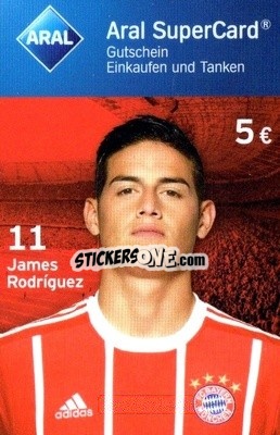 Sticker James Rodriguez - FC Bayern München 2017-2018
 n. 14 - Aral