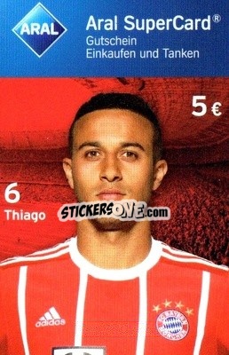 Sticker Thiago Alcántara - FC Bayern München 2017-2018
 n. 9 - Aral