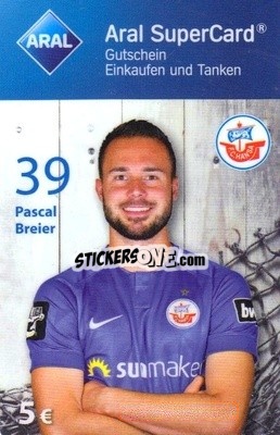 Sticker Pascal Breier - FC Hansa Rostock 2018-2019
 n. 17 - Aral