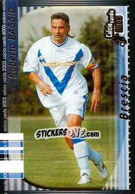 Sticker R. Baggio - Calcio Cards 2002-2003 n. 26 - Panini