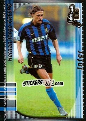Sticker Hernan Jorge Crespo - Calcio Cards 2002-2003 n. 62 - Panini