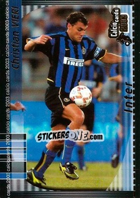 Sticker Christian Vieri - Calcio Cards 2002-2003 n. 63 - Panini