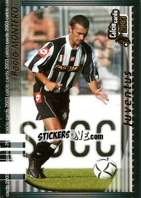 Sticker Paolo Montero Iglesias - Calcio Cards 2002-2003 n. 66 - Panini