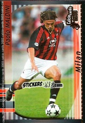 Sticker P. Maldini - Calcio Cards 2002-2003 n. 83 - Panini