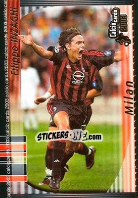 Sticker Filippo Inzaghi - Calcio Cards 2002-2003 n. 89 - Panini