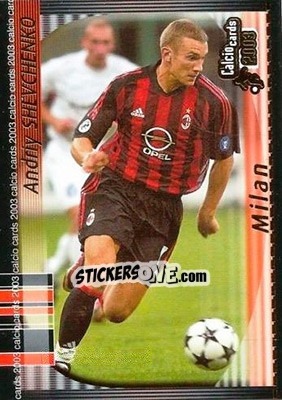Sticker A. Shevchenko - Calcio Cards 2002-2003 n. 90 - Panini