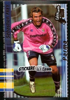 Sticker Sébastien Frey - Calcio Cards 2002-2003 n. 100 - Panini