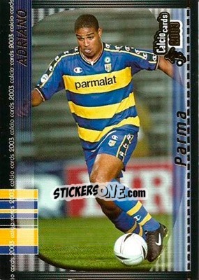 Sticker Adriano Leite Ribeiro - Calcio Cards 2002-2003 n. 107 - Panini