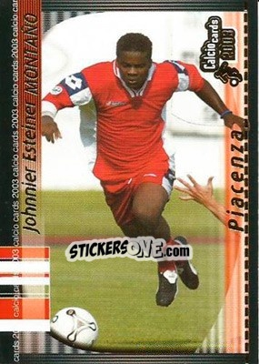 Sticker Johnnier Esteiner Montano Caicedo - Calcio Cards 2002-2003 n. 126 - Panini
