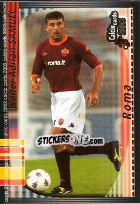Sticker Walter Samuel - Calcio Cards 2002-2003 n. 138 - Panini