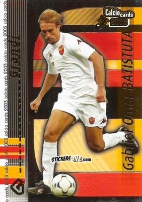 Sticker Batistuta - Calcio Cards 2002-2003 n. G1 - Panini