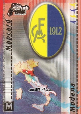 Sticker Modena - Calcio Cards 2002-2003 n. M11 - Panini