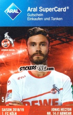 Sticker Jonas Hector - 1.FC Köln 2018-2019
 n. 13 - Aral
