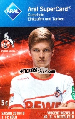 Sticker Vincent Kozello - 1.FC Köln 2018-2019
 - Aral