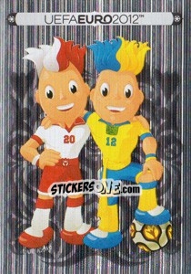 Sticker Official mascots - UEFA Euro Poland-Ukraine 2012. Deutschland edition n. 3 - Panini