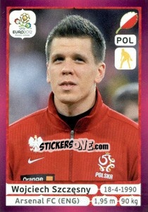 Sticker Wojciech Szczęsny - UEFA Euro Poland-Ukraine 2012. Deutschland edition n. 55 - Panini