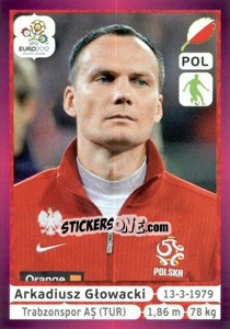 Sticker Arkadiusz Głowacki - UEFA Euro Poland-Ukraine 2012. Deutschland edition - Panini