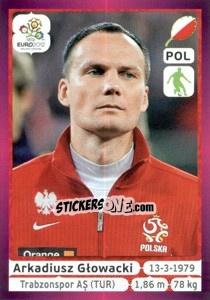 Figurina Arkadiusz Głowacki - UEFA Euro Poland-Ukraine 2012. Deutschland edition - Panini