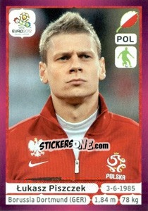 Sticker Lukasz Piszczek - UEFA Euro Poland-Ukraine 2012. Deutschland edition n. 59 - Panini