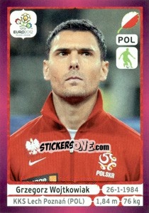 Sticker Grzegorz Wojtkowiak - UEFA Euro Poland-Ukraine 2012. Deutschland edition n. 61 - Panini