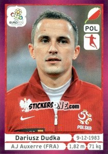 Sticker Dariusz Dudka - UEFA Euro Poland-Ukraine 2012. Deutschland edition n. 64 - Panini