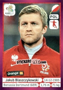 Sticker Jakub Błaszczykowski - UEFA Euro Poland-Ukraine 2012. Deutschland edition n. 65 - Panini