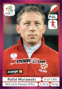 Cromo Rafał Murawski - UEFA Euro Poland-Ukraine 2012. Deutschland edition - Panini