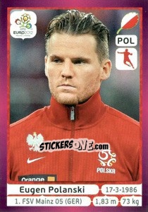 Sticker Eugen Polanski - UEFA Euro Poland-Ukraine 2012. Deutschland edition n. 67 - Panini