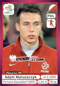 Sticker Adam Matuszczyk - UEFA Euro Poland-Ukraine 2012. Deutschland edition - Panini