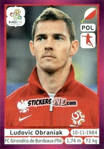 Sticker Ludovic Obraniak - UEFA Euro Poland-Ukraine 2012. Deutschland edition n. 71 - Panini