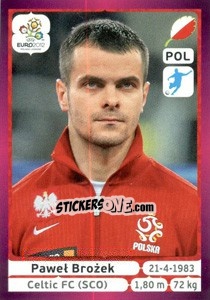 Figurina Paweł Brożek - UEFA Euro Poland-Ukraine 2012. Deutschland edition - Panini