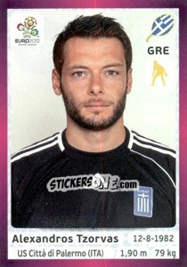 Sticker Alexandros Tzorvas - UEFA Euro Poland-Ukraine 2012. Deutschland edition - Panini